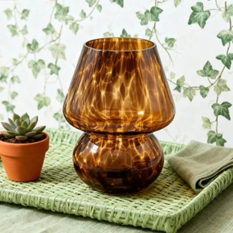 Lampe Champignon Verre - ABRICOT