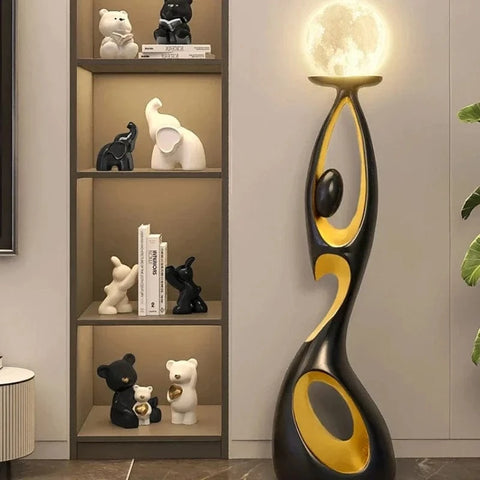 Lampe LED de Luxe Créative en Résine, Luminaire Décoratif d'Nik, Idéal pour un Salon, un Meuble TV ou un Plancher, Nouveau Modèle
