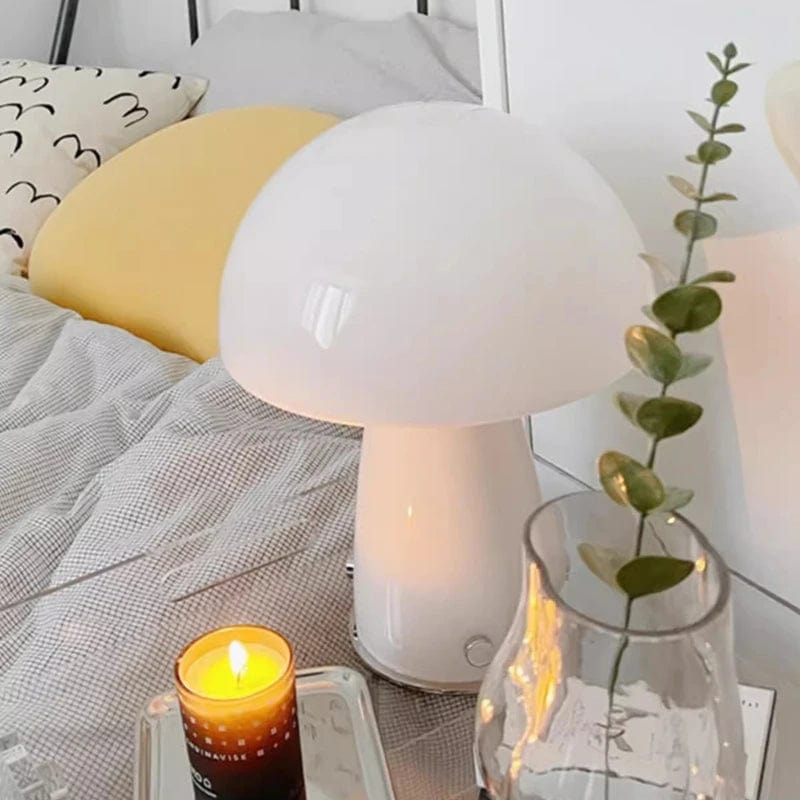 lampe champignon blanche