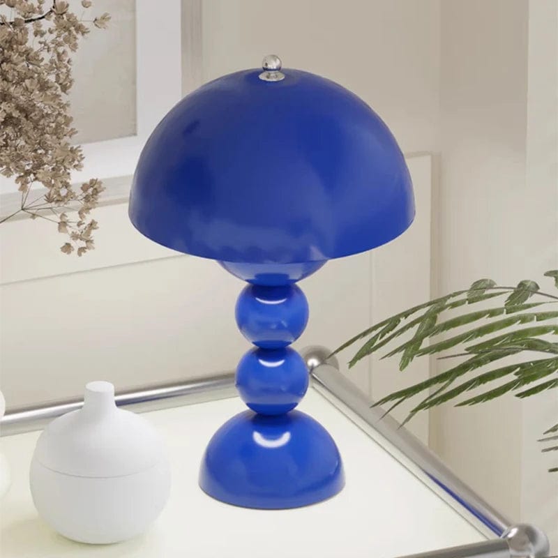 lampe champignon bleue
