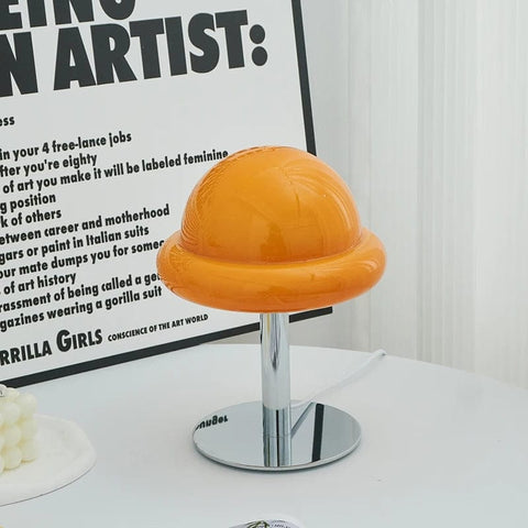lampe champignon orange