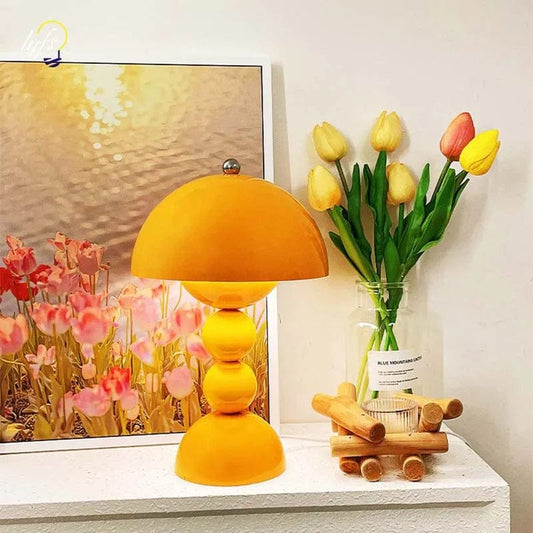 lampe champignon jaune