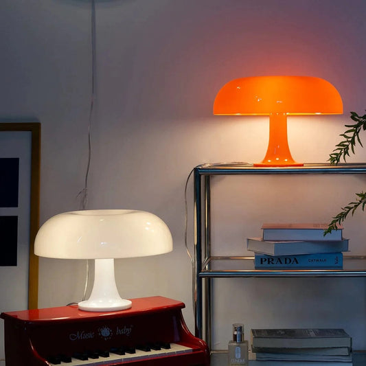 lampe champignon orange