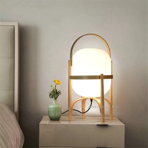 lampe de chevet bois