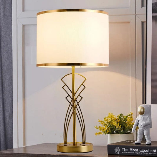 lampe de chevet dorée