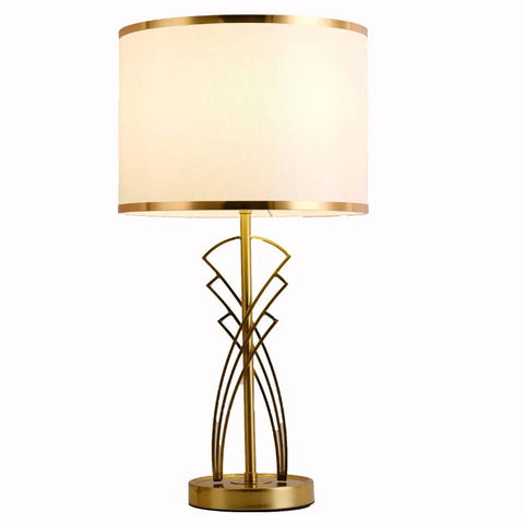 lampe de chevet dorée 