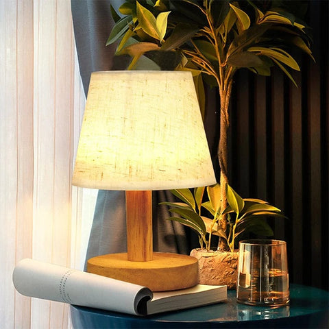 lampe de chevet en bois 