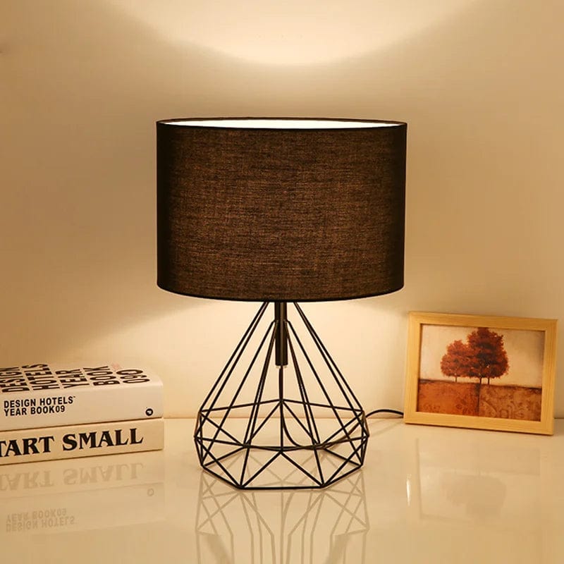 lampe de chevet en bois noir 