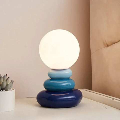 lampe de pierre bleue