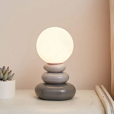 lampe pierre grise 