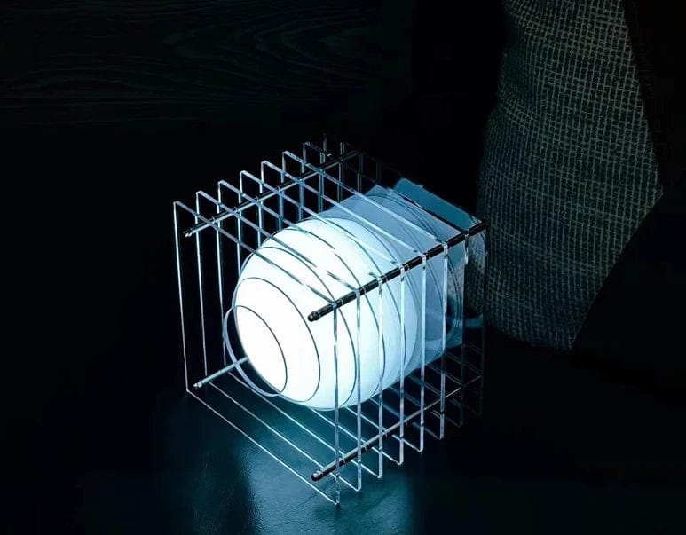 lampe de table rechargeable bleue
