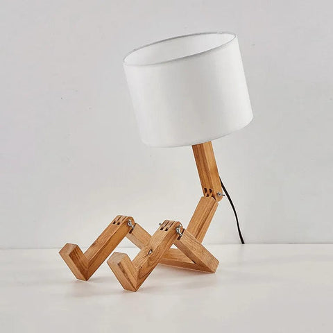 lampe de chevet bois blanc