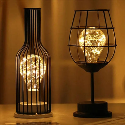 lampe en forme de bouteille