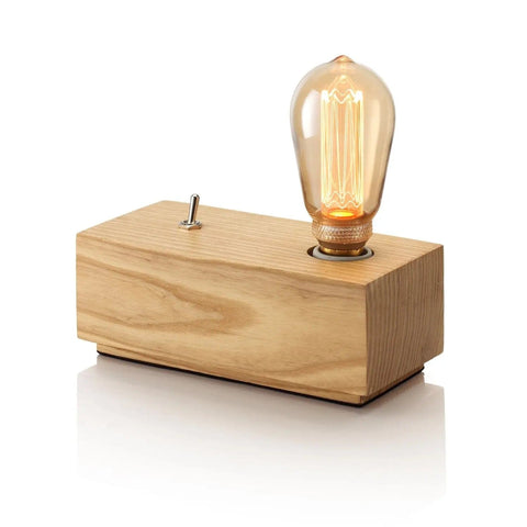 lampe industrielle en bois 