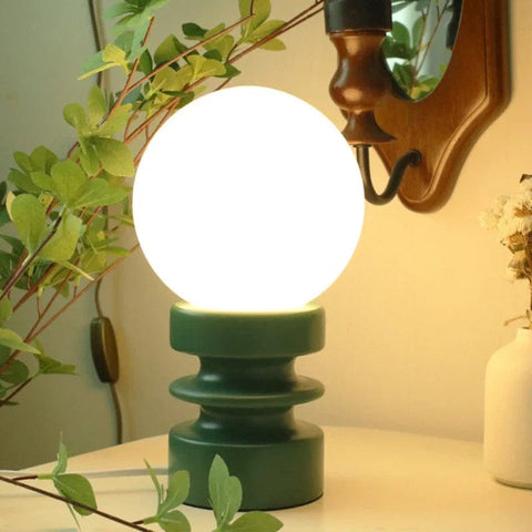 lampe industrielle en vert 