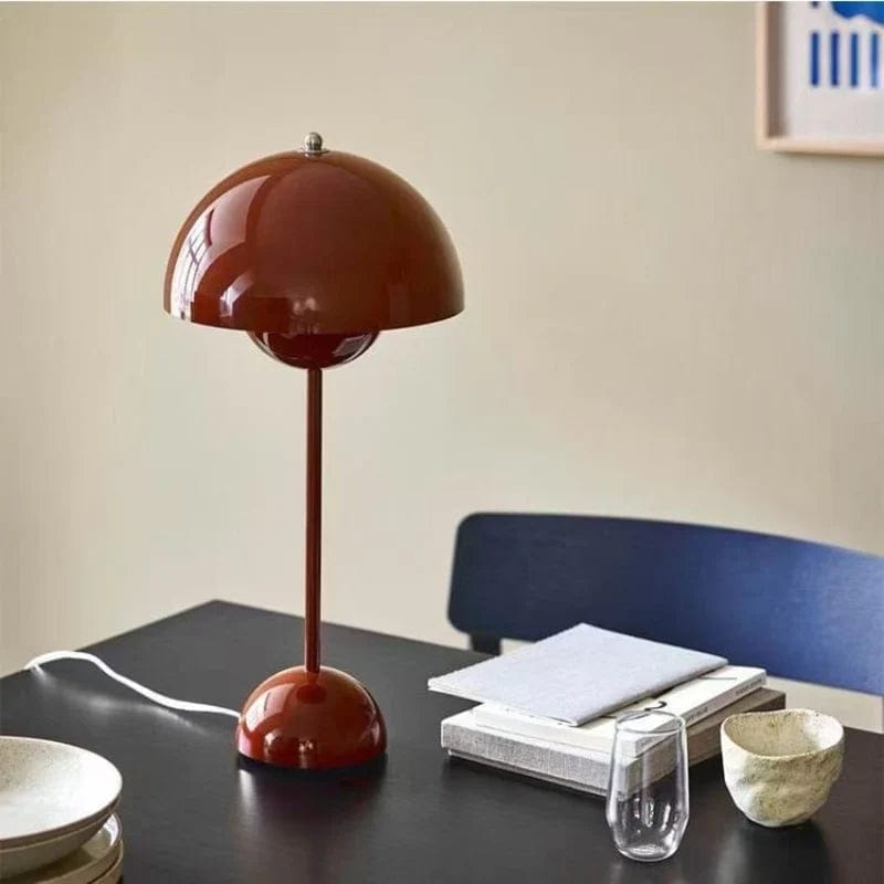 lampe champignon bordeaux