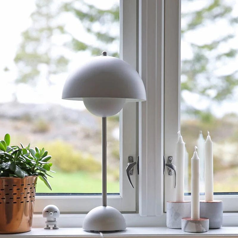 lampe champignon blanche