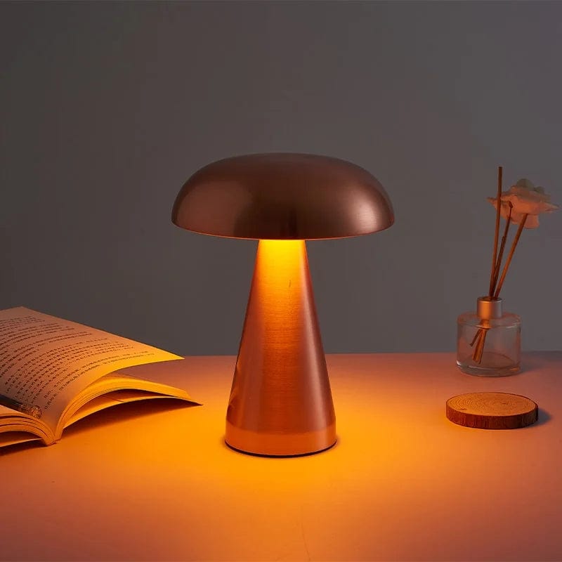 lampe champignon orange