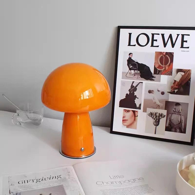 lampe champignon orange