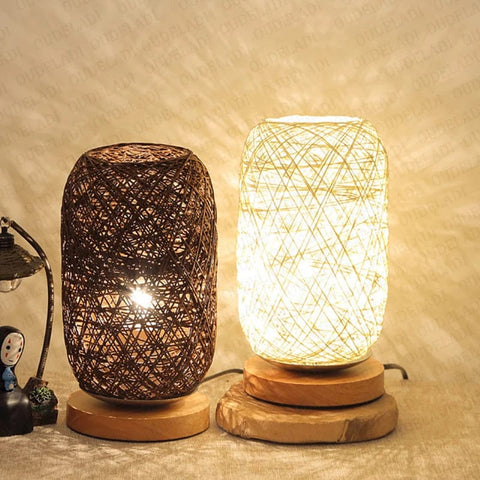lampes en rotins à poser