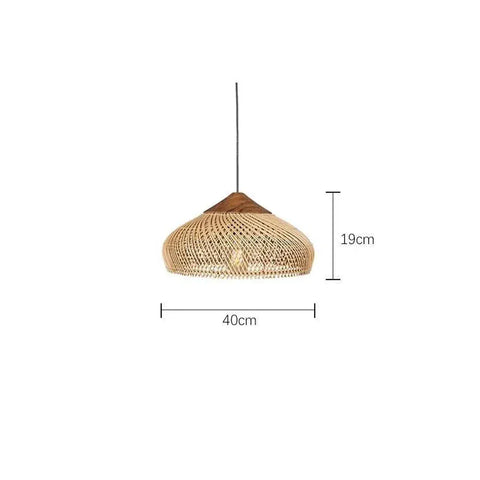 luminaire suspension en rotin