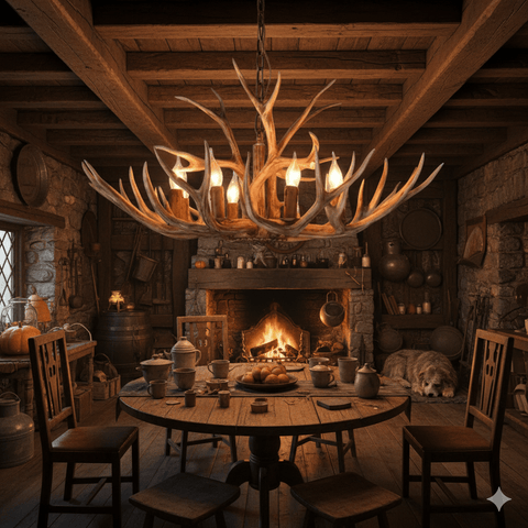 Lustre bois de Cerf - HAGRID