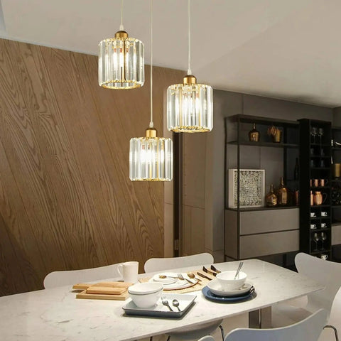lustre cristal moderne salon