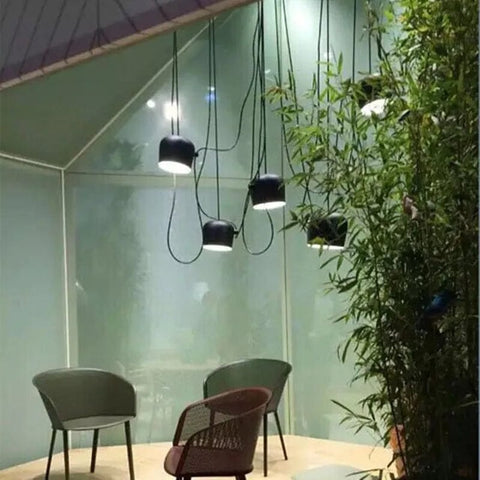 lustre noir industriel