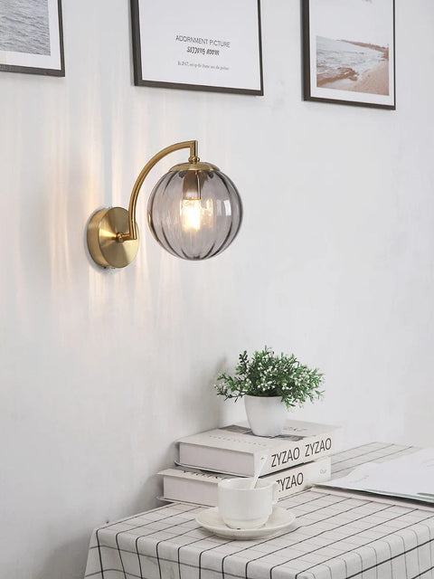 Modern Led Wall Lamp color Glass wall Light Nordic Minimalist Living Bedroom Bedside Sconce Dining Kitchen Indoor Light Fixture