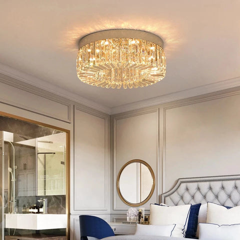 Plafonnier Cristal Doré - JULIETTE