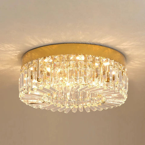 Plafonnier Cristal Doré - JULIETTE