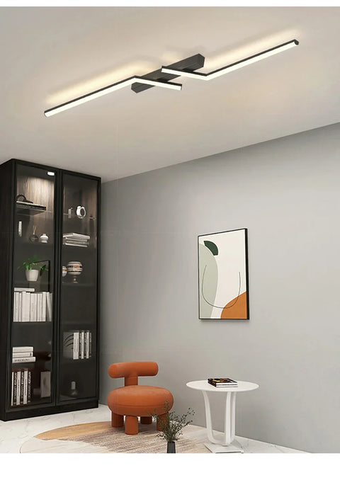 plafonnier LED noir moderne