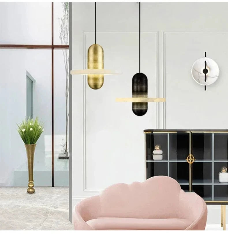 plafonnier art deco noir salon
