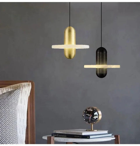 plafonnier art deco or et noir chambre
