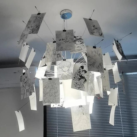 plafonnier d'art design en papier 