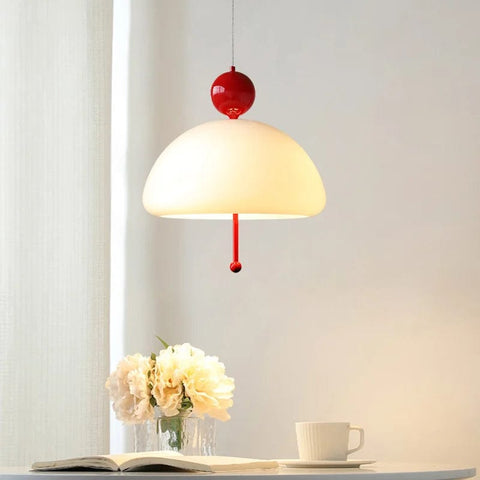 plafonnier blanc et rouge 