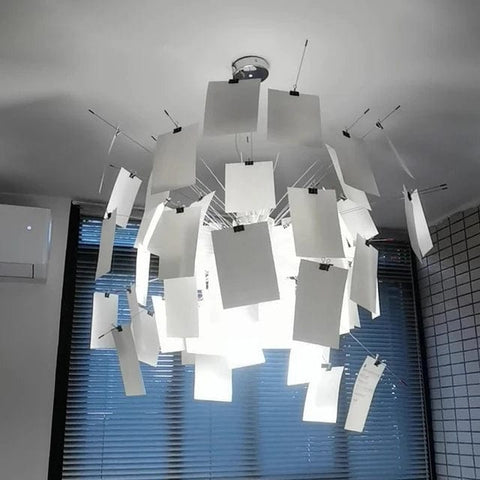 plafonnier design de papier