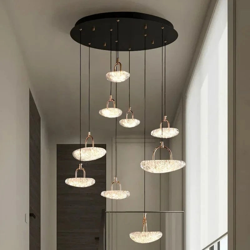 plafonnier design italien transparent
