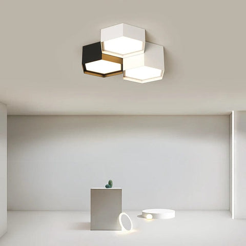 plafonnier design noir et blanc 