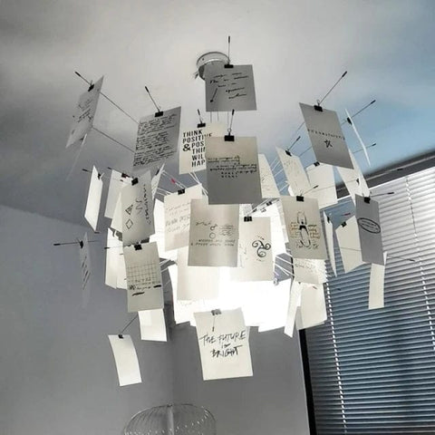plafonnier design papier de salon création