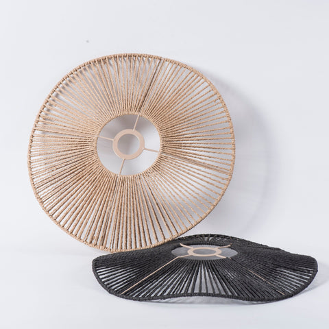 plafonnier en paille rustique