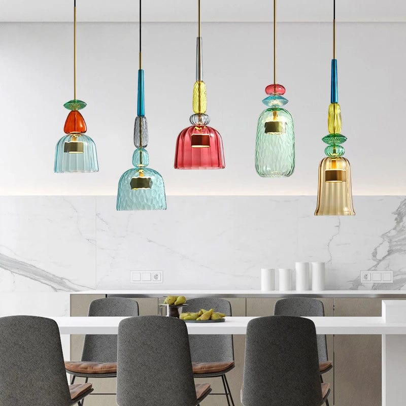 plafonnier en verre salon 