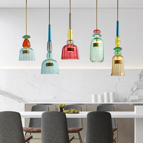 plafonnier en verre salon 