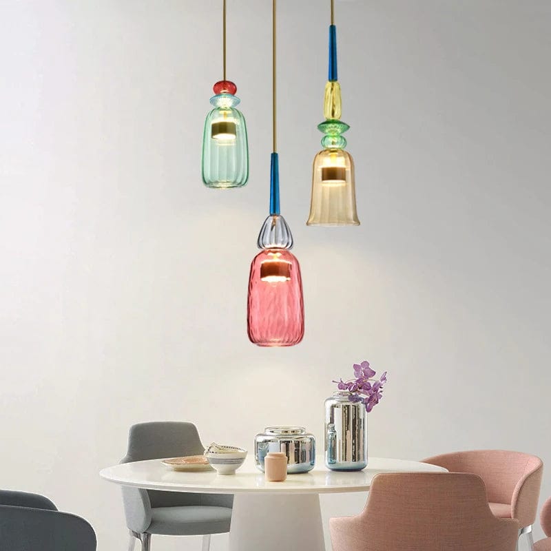 plafonnier en verre salon couleur