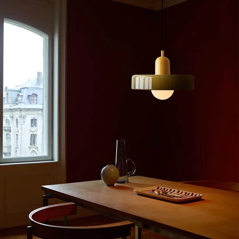 Plafonnier design de salon vert