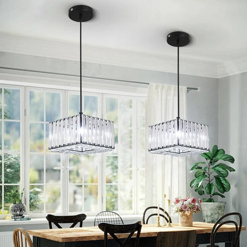 plafonnier led cristal blanc