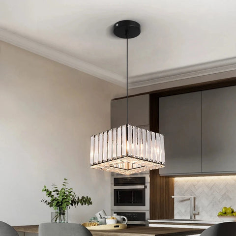 plafonnier led cristal cuisine blanc