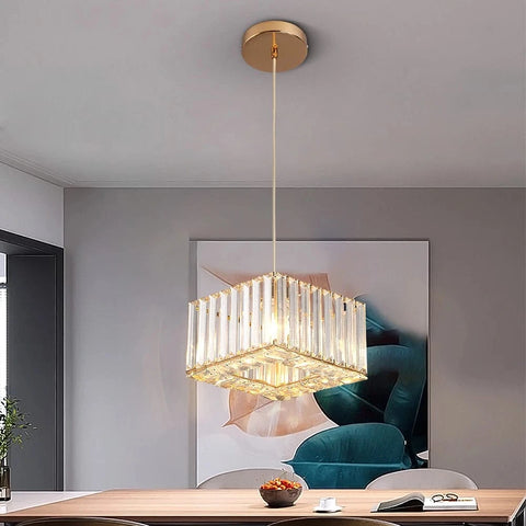 plafonnier lustre design moderne cristal