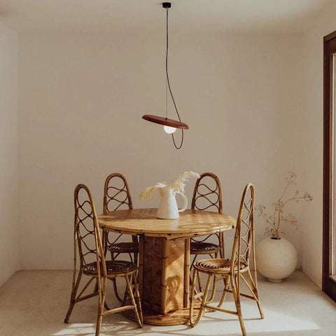 plafonnier marron salon classe