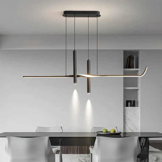 plafonnier design cuisine en noir 